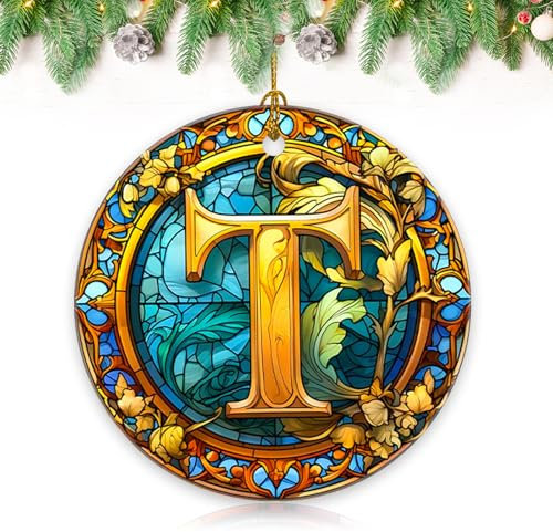 Buchstaben-Ornamente für Weihnachtsbaum, Weihnachtsbuchstaben, Ornamente, 26 Buchstaben, Weihnachtsbaum-Aufhängung, Weihnachtsdekoration für Weihnachtsbaum-Dekoration