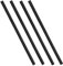 4-Pack Silicone Oven Shelf Guards, Heat-Resistant Rack Protectors, Oven Shelf Edge Guards to Prevent Burns (Black)