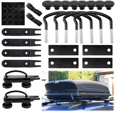 BCENG 4 Stück Dachbox Befestigung U Bügel Dachbox Halterung Befestigung Universal Auto Van Montage Fitting Sätze Dachbox Befestigung U Bügel Dachbox Befestigung Universal Auto Van Montage Fitting Kit