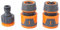 Lot de 3 raccords rapides pour tuyau d'arrosage de 3, 4 et 1 2 - Buses de pulvérisation avec robinet en plastique - Nombreuses applications - Installation facile - Excellente
