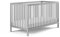 Babybett Kinderbett Gitterbett 60x120 & 70x140 cm höhenverstellbar & herausnehmbare Sprossen, optional mit Schublade und Matratze | 70x140 cm Buchenholz Grau sehr stabil Made in Europe