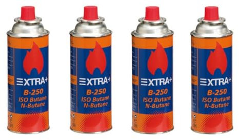 DISPAU Presenta Pack de Cartuchos de Gas Butano Recambio de Gas Propano Portable Gas Butano Tokai Compatible para Cocina Portátil, Hornillo, Soplete Soldador, Camping B-250 227gr (12, Naranja & Azul)