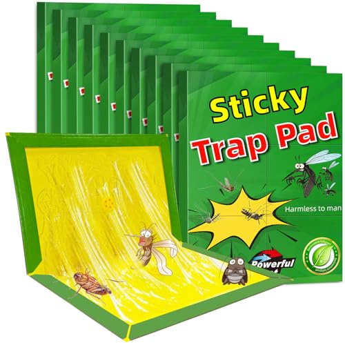 10 Piezas Trampa para Ratones, Trampa para Ratas, Anti Placas Adhesivas de Ratones, Placas de Pegamento Anti, Potente Trampa para Ratones y Ratas para Exterior Eficaz Interior (10 Piezas)