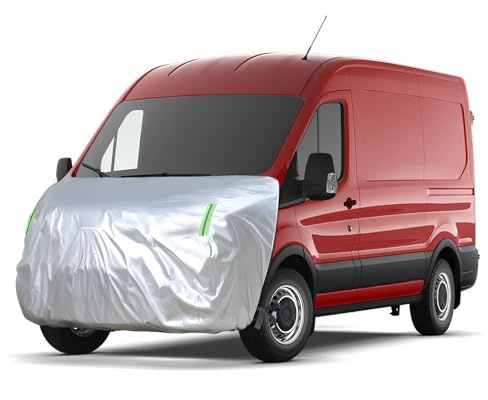 Opaltool Motorhaubenabdeckung für Van mit Reflektierenden Riemen | Motorhaubenschutz, Frontgrillschutz Insektensicher Nagetiersicher UV-Schutz