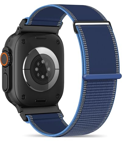 Higgs Correas Trail Loop Nylon Compatible con Correa Apple Watch Series 44mm Ultra3/2/1 49mm 42mm 45mm 46mm Hombre, Pulsera Suave Deportiva Ajustable para iWatch Serie 11 10 9 SE 8 7 6 5 4 3 2 1