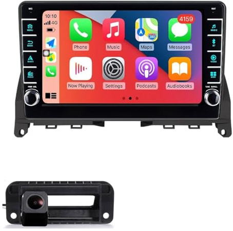 8 Zoll Autoradio mit drahtlosem CarPlay & Android Auto für Mercedes-Benz C-Klasse T-Model W204 S204 C63AMG C180CGI C200 C220 C230 C250 C280 C300 C320,Bluetooth, Autoradio-Display FM, Rückfahrkamera