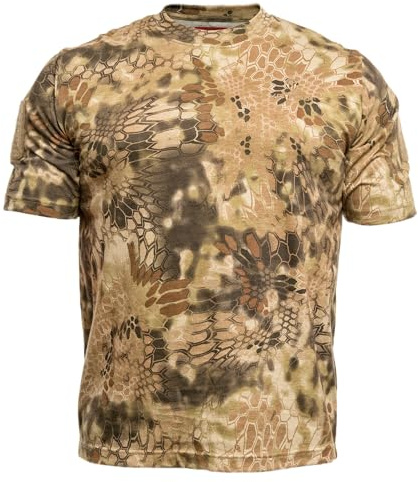 Kryptek Herren Stalker Jagd-Shirt, Kurzärmelig, 100% Baumwolle, Tarnmuster Hemd (1er Pack)