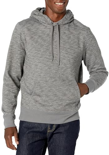 Amazon Essentials Felpa con Cappuccio (Disponibile nelle Taglie Forti) Uomo, Grigio Chiaro Tintura Policromatica, XS