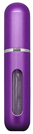Refillable Perfume Atomizer Bottle Travel Scent Pump Portable Spray Mini Case (Purple)