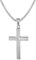 trendor Kreuz-Anhänger 24 mm Weißgold 585 (14 Karat) mit Silberkette 75283-50 50 cm