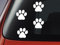 Level 33 Ltd WHITE DOG PAW PRINTS - Vinyl Decal Window Sticker for Cars, Bumper Sticker, Windows, Walls, Laptops
