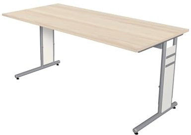Form 4 Schreibtisch, manuell höheneinstellbar, Ahorn, Größe Tischplatte:160 x 80 cm