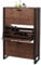 Mendler Schuhkipper HWC-A27, Schuhschrank Schuhregal, 122x77x29cm 3D-Struktur 3 Klappen MVG - Wildeiche-Optik