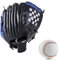 Wonninek Baseball Glove 10.5 inch Soft Solid PU Leather Thickening Pitcher Softball Gloves for Kids Teens Adult Professional Baseball Mitt Catching (Blue, 10.5 inch)