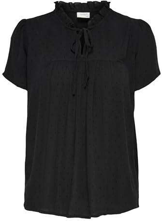 JdY Damen Jdylima Life S/S Top WVN Noos Bluse, Schwarz, 40 EU