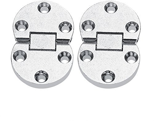 Bisagra plegable con tapa abatible, 2 piezas de aleación de zinc, autoportante, con costura redonda de 180 grados, bisagras con solapa para mesa plegable para el hogar, con solapa, escritorio, armario