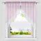 HeichkelL Lot de 2 rideaux brise-bise en voile - Avec cordon de serrage - Pour petite fenêtre - Rose - 90 x 100 cm - Chaque pièce