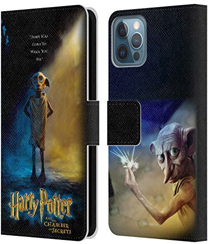Head Case Designs Officially Licensed Harry Potter Dobby Poster Chamber Of Secrets III Leather Wallet Case Compatible With Apple iPhone 12 / iPhone 12 Pro