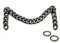 DIY Schwere Klobige Aluminium Metall Geldbörsen Tasche Griff Riemen Kette Schultergurt, Handtaschen Umhängetasche Dekoration Kette, Tasche Zubehör Charms (Schwarz)
