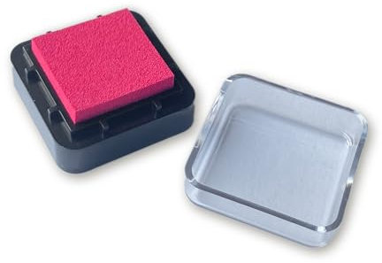 Stemplino® Stempelkissen klein Ink pad mini Kissen mit Farbe für Kinder Hochzeit Album zum Stempeln für Embossing Scrapbooking Bullet Journal Gestalten Basteln DIY (pink)
