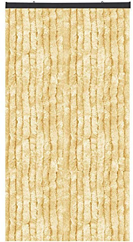 Bestlivings Flauschvorhang in Sondergröße - Türvorhang Breite: 120cm - Länge: 300cm, Creme