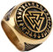 OIDEA Herren Wikinger Ring Gold: Keltischer Dreieck Zeichen Knoten Siegelring Edelstahl Nordischer Vikinger Symbol Retro Schmuck Geschenk für Männer Vater Freund Größe 57 (18.1)