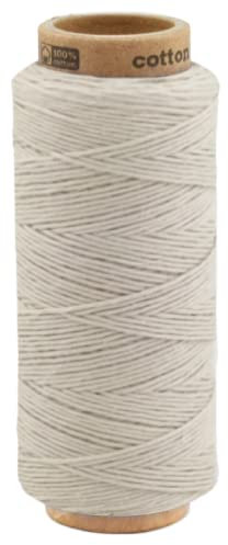 100 Meter Baumwollkordel 1,0 mm, Kordel Schnur Baumwolle Bindfaden Bäckergarn Geschenkband (0103 - helles Beige)