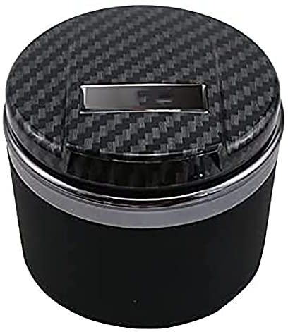 Auto Aschenbecher mit Deckel für Mercedes-Ben z AMG C/AMG CLA/AMG CLS, Tragbare Rauchfreien Zylinder Zigarette Abfalleimer mit LED-Licht für Autotassenhalter Einfache Reinigung