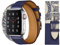 Bracelet double tour en cuir compatible avec les bracelets Apple Watch 38 mm, 40 mm, 41 mm, 42 mm, 44 mm, 45 mm, pour iWatch Series 7 6 5 4 3 2 1 SE, 42mm 44mm 45mm 49mm, Cuir, Pas de gemme