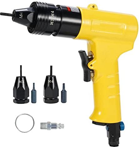 Blindniet-Pistole Pneumatisches Nietwerkzeug Nietzange Riveter Industriell Druckluft Nietmutternzange Umkehrbar Nietmaschine Nietpistole Mit M3 M4 M5 M6 M8 M10 Kopf,801