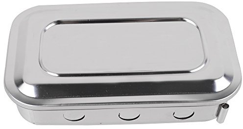 304 Edelstahl Medizinische Sterilisator Box Chirurgische Instrumente Aufbewahrungsboxen für professionelle Chirurgie, Tierärzte, Schönheitssalon, Zahnarztgebrauch (20,3 cm (mit Löchern))