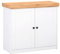 Homestyle4u 2230 Kommode Sideboard Eiche Matt Weiß Holz Massiv Schrank Mit Fächern Highboard Anrichte