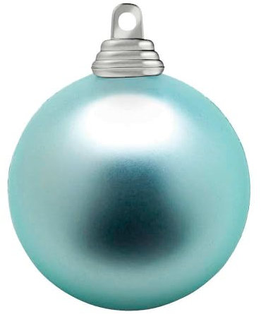 Deco Woerner Hellblaue, Matte Weihnachtskugel aus schwer entflammbarem Kunststoff, 20 cm Ø - per Stück