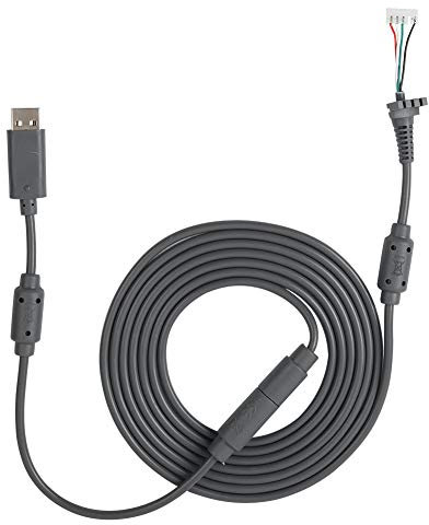 Akozon Cavo di ricambio per controller 360, cavo per controller di gioco USB a 4 pin Cavo adattatore di ricambio per gioco a 5 pin (grigio) con 360 split (grigio)