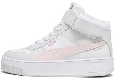 PUMA Damen Carina Street Mid Sneaker, White Frosty Pink Feather Gray, 36 EU