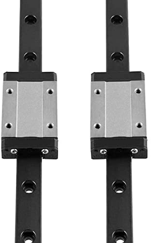 CNCMANS 2 Stück MGN12 500mm Linearführungen Lagerstahl Lineare Schienenführung Mit MGN12H Edelstahl Gleitblöcke Linearlager für CoryXYZ DIY 3D Drucke (H-Type)