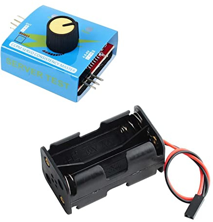 Geekstory 4 Cell AA Batteriehalter Gehäuse mit JR Connector 2P+3CH Digital Servo Tester ESC Speed Controller Checker CCPM Servo für Helikopter Auto Boot Roboter Servo