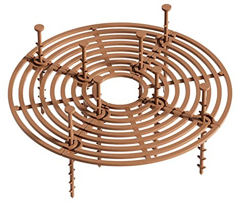 2 Stück Blumentopf Gitter Katzen Baby Schutz 30 cm Blumentopf Abdeckung Schneidbar Blumentopfgitter Rund Kunststoff Braun Pflanzenschutz für Kinder Kleinkinder Haustiere