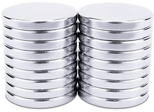 SENSEI® Extra Starke Magnete – 18 Stück (15x2 mm) – Rund & Flach, ca. 3 kg Haftkraft – Mittlere Neodym Magnete für Magnettafel, Pinnwand & Basteln