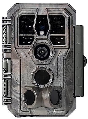 GardePro A5 Wildlife Camera, 64MP 1296p H.264 Video Trail Camera, 100ft Night Vision, Ultra-fast 0.1s Motion Activated, Garden Camera Trap
