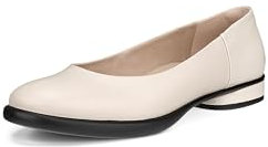 ECCO Women's Sculpted Luxe Ballerina Ballet Flat, Limestone, 5/5.5 UK