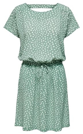 ONLY Shirtkleid Damen, Chinois Green/AOP:karo Dot, 36
