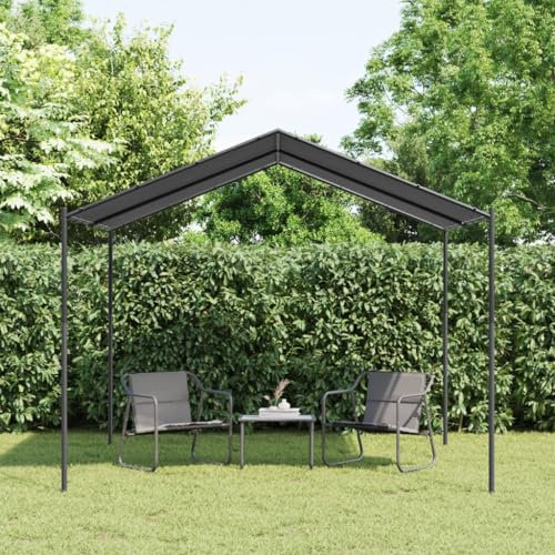 ZEYUAN Gartenpavillon Anthrazit 3x3 m Stahl und Stoff, Faltpavillon, Pergola, Partyzelt, Standmarkise, Sonnenzelt, Garten Pavillion, Grillpavillon