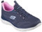 Skechers Damen Summits New Nature, Navy Knit Pink Periwinkle Trim, 38 EU