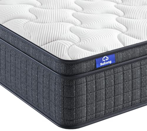 SuiLong Matratze 160x200 Höhe 26cm Härtegrad H3 Mittelfest 7-Zonen Federkernmatratze Öko-Tex Zertifiziert Orthopädische Taschenfederkernmatratz mit Komfortschaum für Kinder und Erwachsene