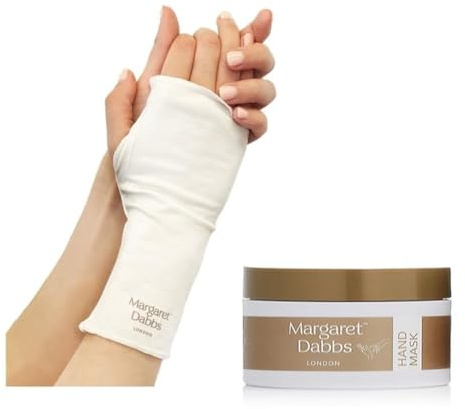 Margaret Dabbs Pure Hand Mask 150ml SUPERSIZE complete with a pair of Luxury Treatment Gloves
