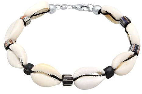 Kuzzoi Buddha Herren Armband Surferarmband natürliche Kauri Muschel | Beach Style Mann Frau Länge 19 cm