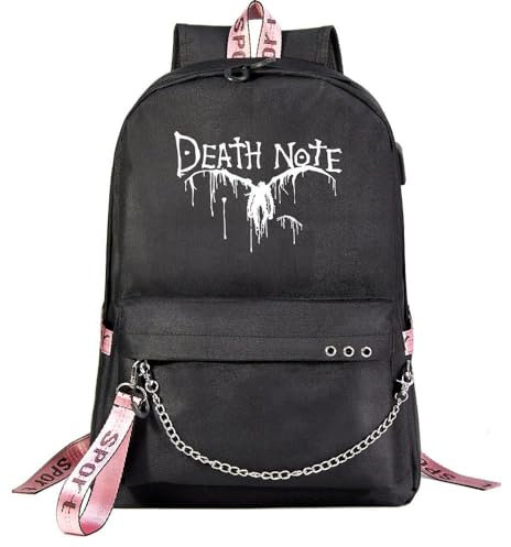 Hamender Death Note Rucksack Büchertasche Laptoptasche Wasserdicht Backpack Reiserucksack Jungen und Mädchen Schulrucksack (Type 6, 45 * 32 * 15cm)