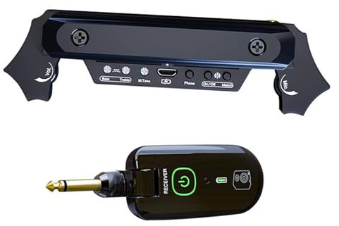 Micro Pour Guitare Acoustiqu Micro Guitare Folk Guitare Acoustique Professionnelle Capteur De Vibrations Sans Ouverture(Bk A)
