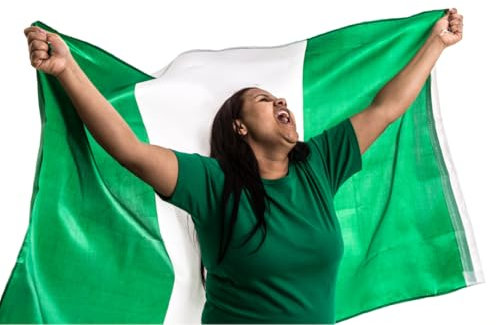 Europameisterschaften 2024 Welt Internationale Flaggen - (Nigeria, 90x150cm) Nigerianische Flagge 90x150cm